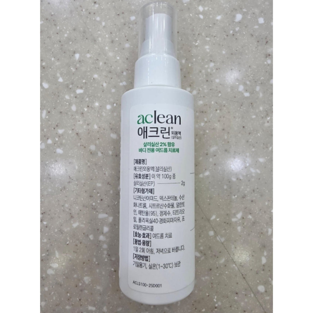 DONG-A Aclean Topical Solution Salicylic Acid Spray 100ml for Back, Chest & Body Acne / from Seoul, Korea