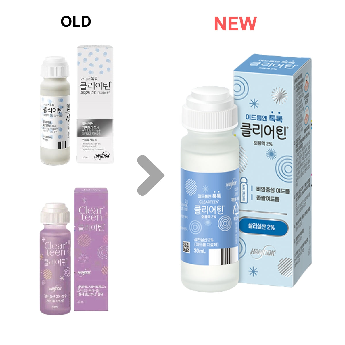 HANDOK Clearteen 30ml Acne Blackhead Whitehead Spot Treatment BHA Early Acne Trouble Care / from Seoul, Korea