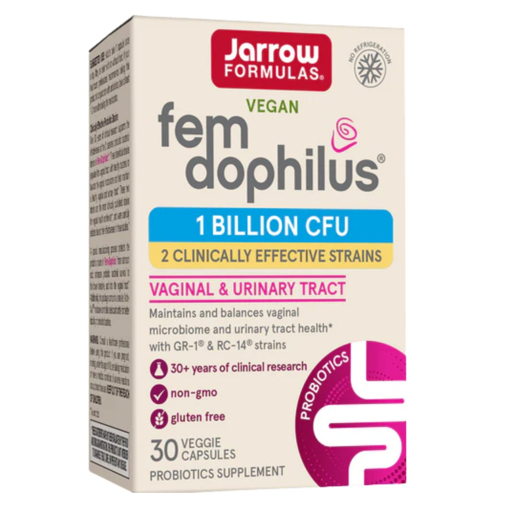 Jarrow Formulas Fem-Dophilus Probiotics 1 Billion CFU 30 capsules, 2 Clinically Effective Strains Dietary, Direct shipping from Seoul to Singapore