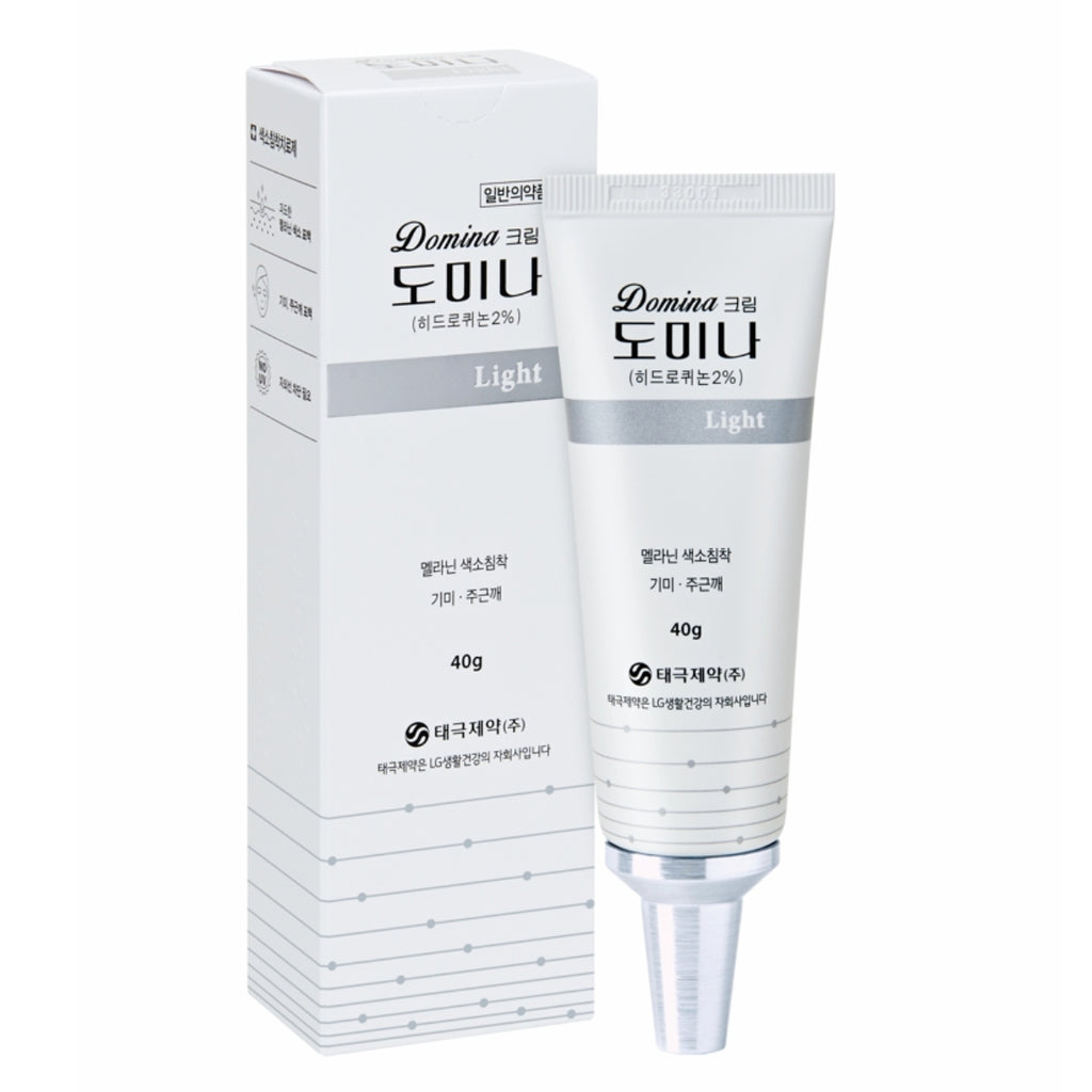TAEGEUK DOMINA Light Cream 40g Hydroquinone 2% Spots Freckles Black Dark Spots Melanin Pigmentation from Seoul, Korea