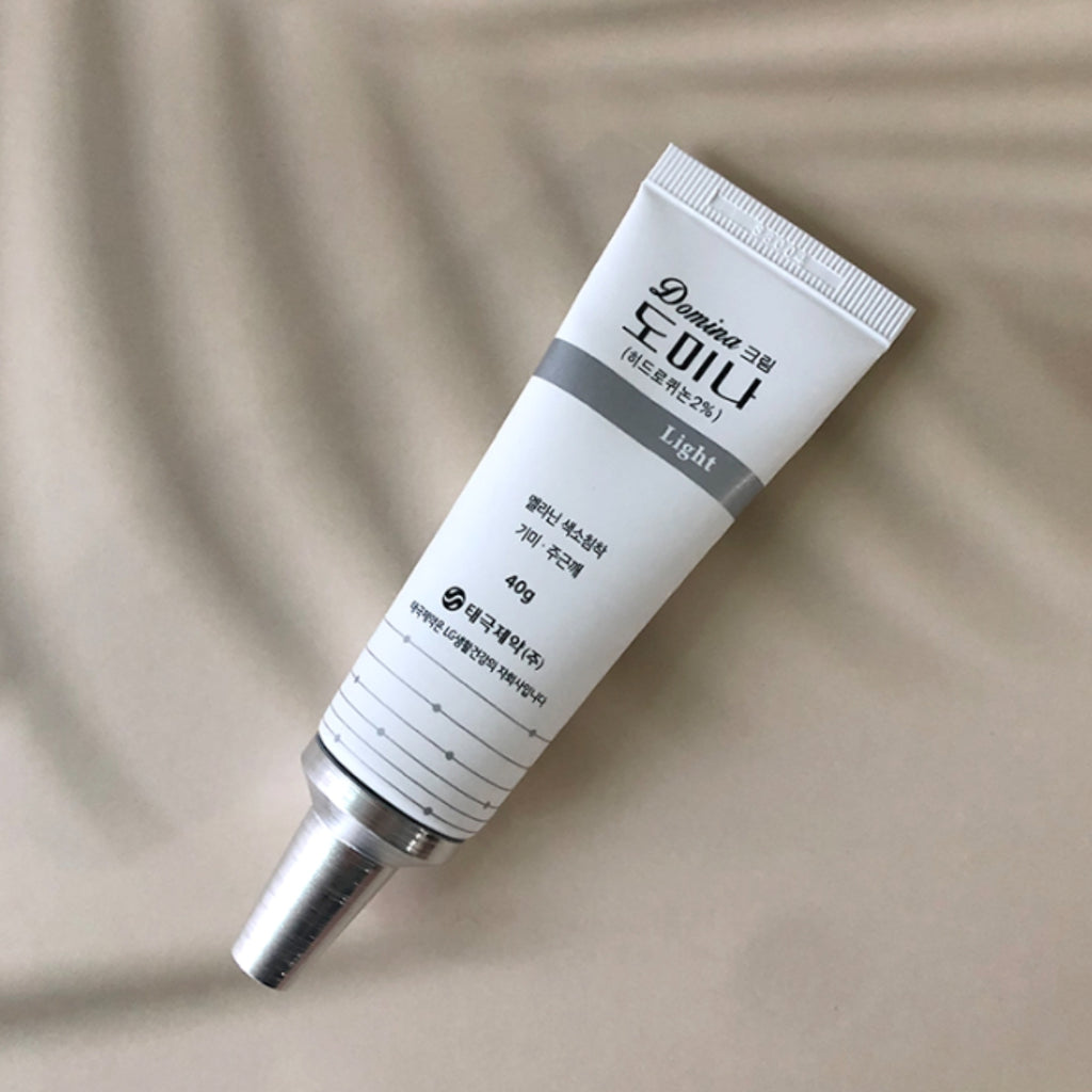 TAEGEUK DOMINA Light Cream 40g Hydroquinone 2% Spots Freckles Black Dark Spots Melanin Pigmentation from Seoul, Korea