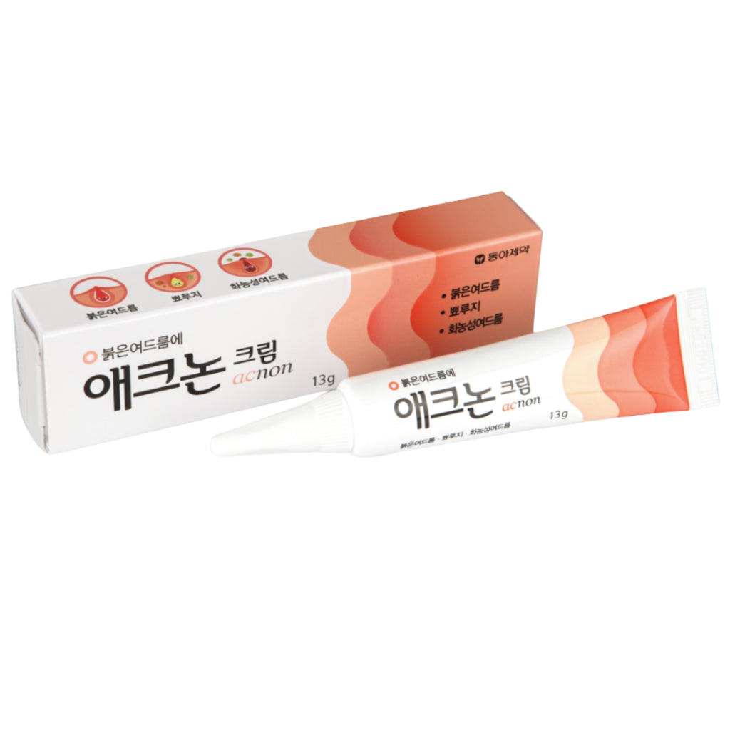 DONG-A Acnon Cream 13g Acne Care Treatment Pimples, Purulent Acne, No Antibiotics, No Steroids, Direct shipping from Seoul to Singapore