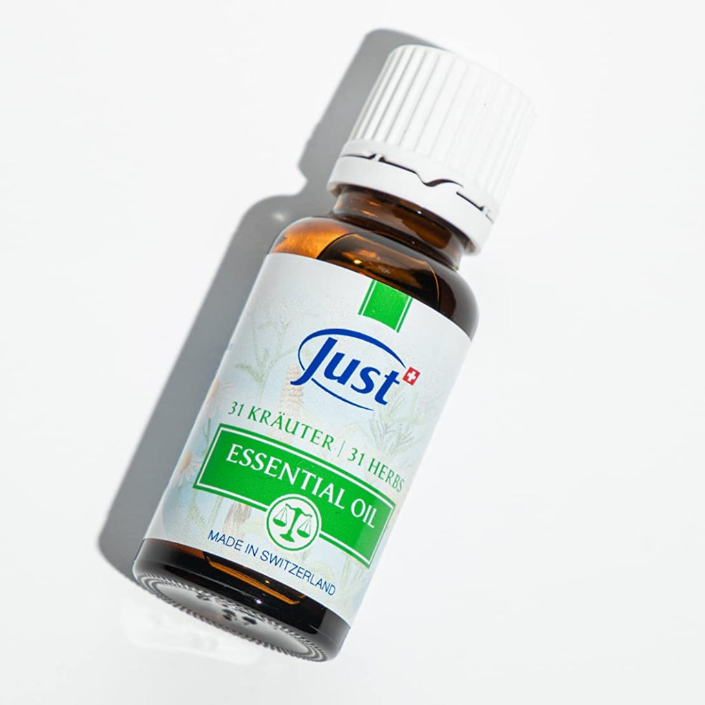 SWISS JUST Essential Oil 31 Herbs 20ml for Massage, Bath, Aromatherapy, Headaches, Muscle Pain / from Seoul, Korea