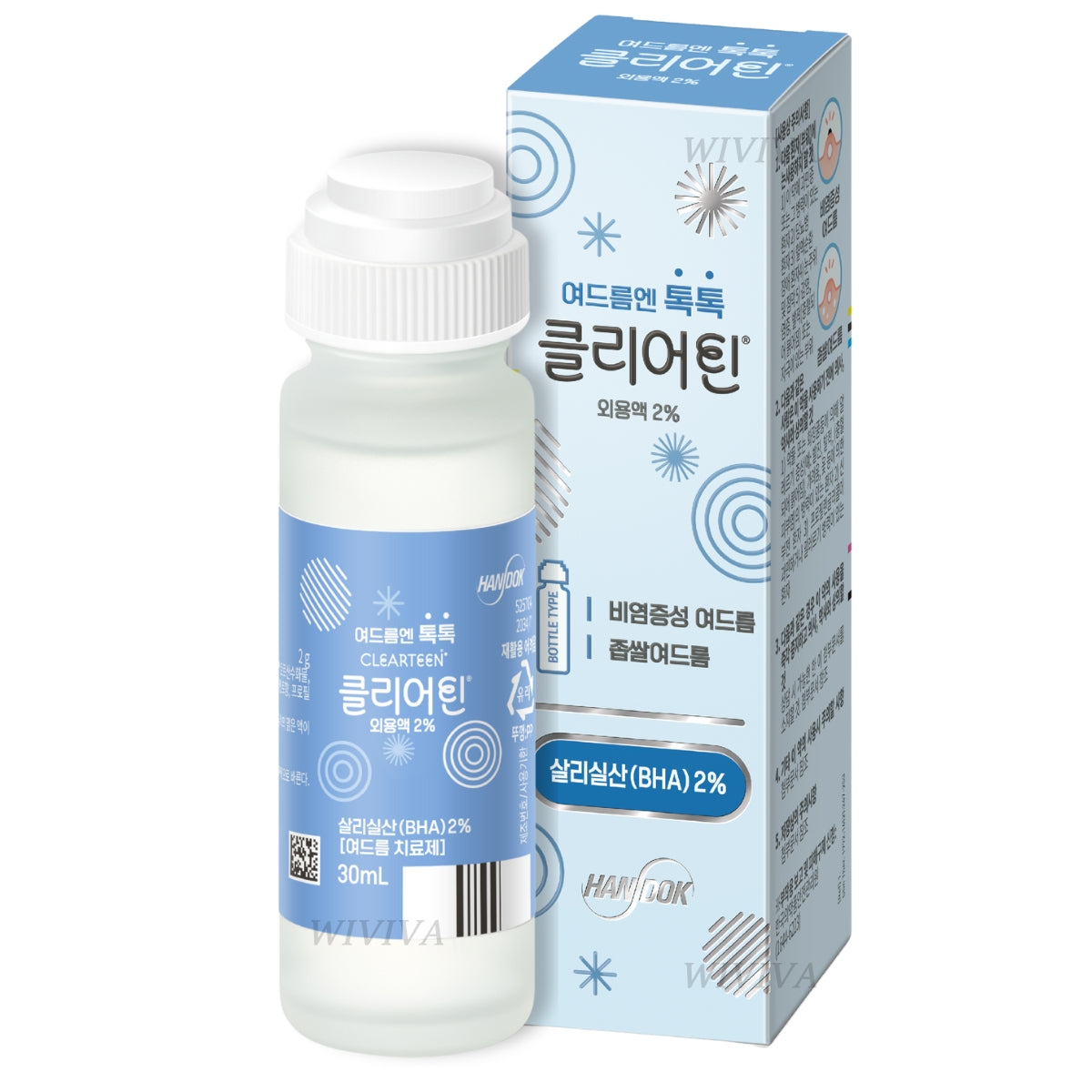 HANDOK Clearteen 30ml Acne Blackhead Whitehead Spot Treatment BHA Early Acne Trouble Care / from Seoul, Korea