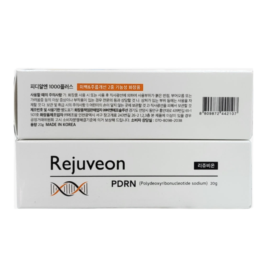 REJUVEON PDRN 1000 Plus Cream 20ml, Skin Recovery Tone Improvement, Pigmentation Relief, Large capacity compared to Rejuvenex, Direct shipping from Seoul to Singapore