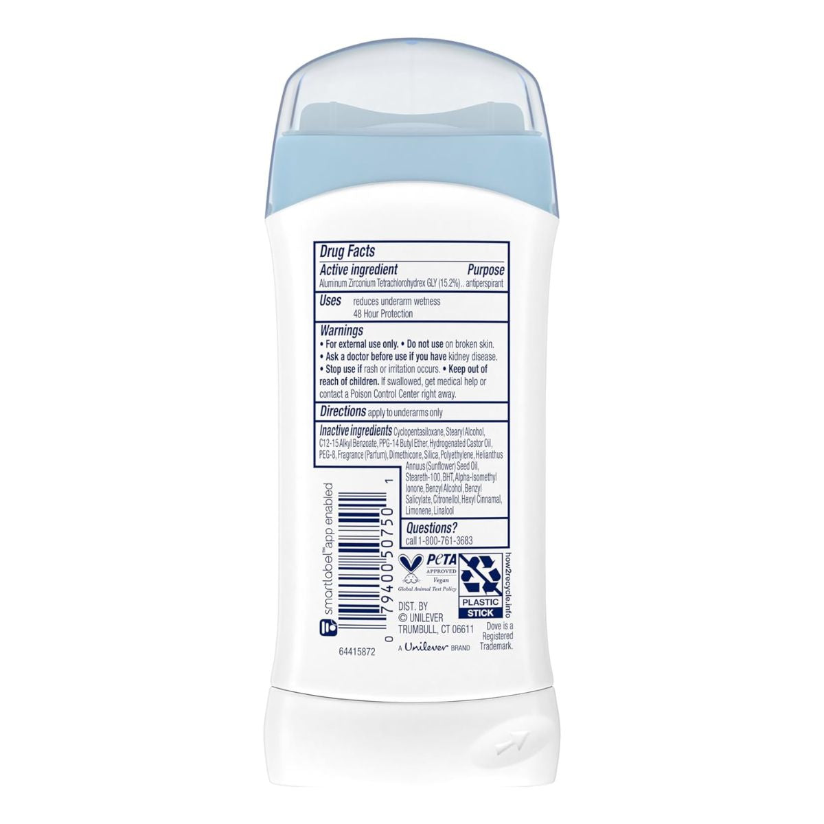 DOVE Fresh Invisible Solid Anti Perspirant Deodorant Stick for Unisex 74g Clean Scent, Seoul Korea