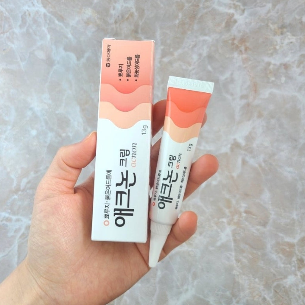 DONG-A Acnon Cream 13g Acne Care Treatment Pimples, Purulent Acne, No Antibiotics, No Steroids, Direct shipping from Seoul to Singapore
